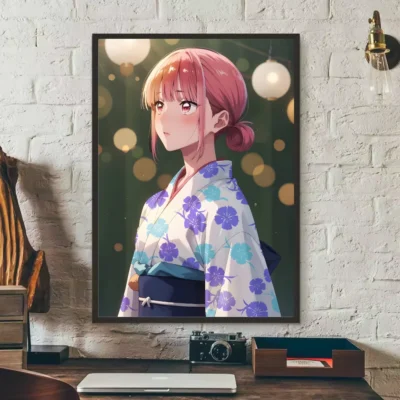 New Design Blue Box Hina Chono Wall Art