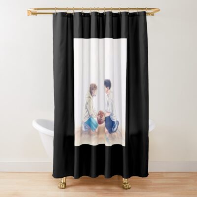 New Design Blue Box Shower Curtain
