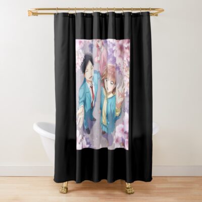 Blue Box Taiki Inomata and Hina Chono Shower Curtain