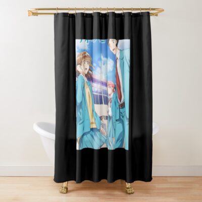 Hot Decor  Blue Box Shower Curtain